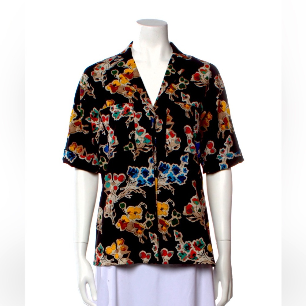 Jason Wu Size Medium Floral Silk Top